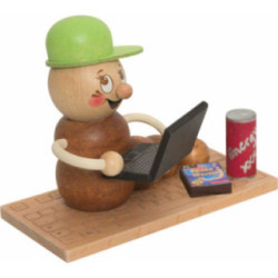 Räucherwurm Computerwurm Rudi - 14 cm