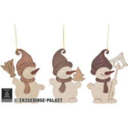 Christbaumschmuck Schneemann - 6er-Set - 7 cm