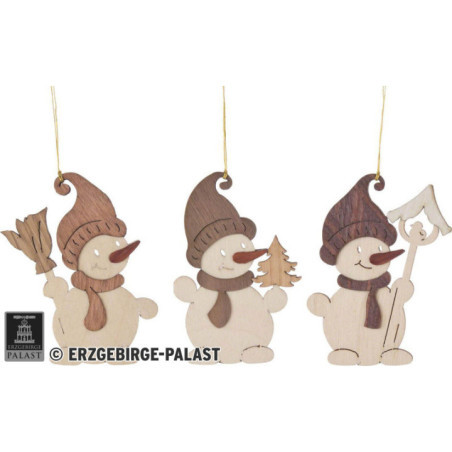 Christbaumschmuck Schneemann - 6er-Set - 7 cm
