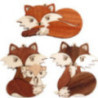 Christbaumschmuck Fuchs - 6er-Set - 7 cm
