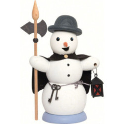 Räuchermännchen Schneemann Nachtwächter - 13 cm