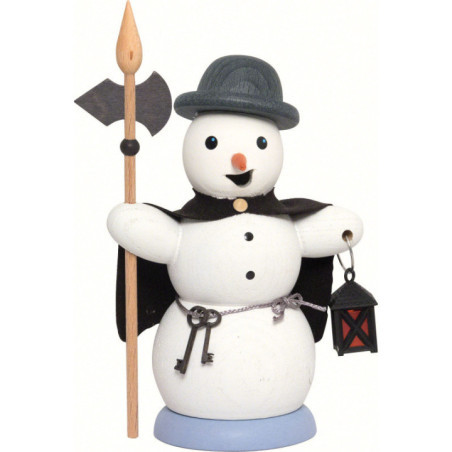 Räuchermännchen Schneemann Nachtwächter - 13 cm