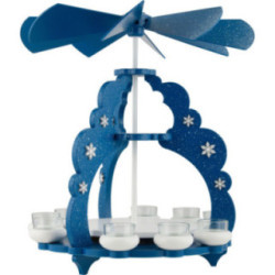 2-stöckige Pyramide für Schneeflöckchen - unbestückt - 40 cm