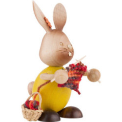 Stupsi Hase mit Strickzeug - 12 cm