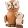 Smoker - Owl with Child - 15 cm / 5.9 inch