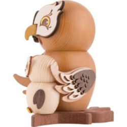 Smoker - Owl with Child - 15 cm / 5.9 inch