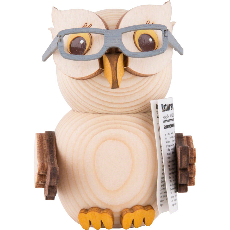 Mini-Eule mit Brille - 7 cm