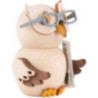 Mini-Eule mit Brille - 7 cm