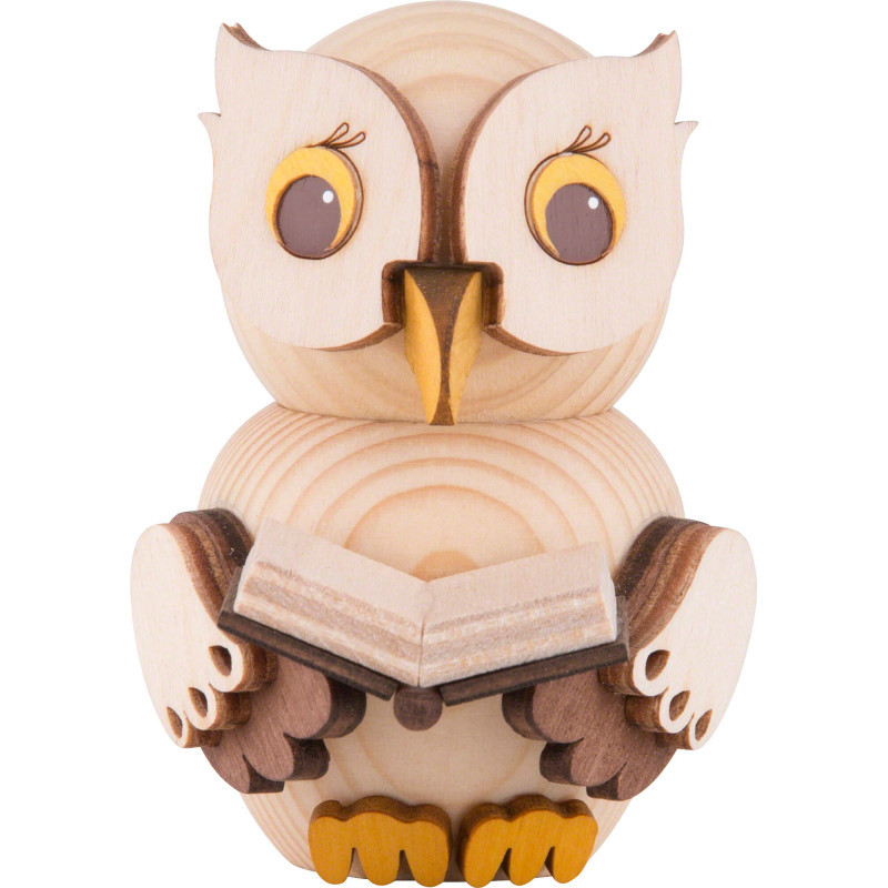Mini Owl with Book - 7 cm / 2.8 inch