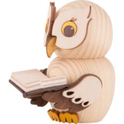 Mini-Eule mit Buch - 7 cm