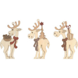 Christbaumschmuck Elch - 6er-Set - 7 cm