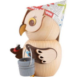 Mini Owl Painter - 7 cm / 2.8 inch