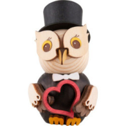 Mini-Eule Bräutigam - 7 cm