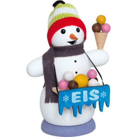 Räuchermännchen Schneemann Eisverkäufer - 13 cm
