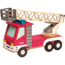 Bastelset Rauchhaus Feuerwehrauto - 15 cm