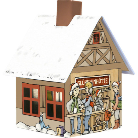 Metal Smoking Hut - "Mulled Wine Cabin" - 9,8 cm / 3.9 inch