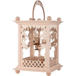 Pyramidenlaterne Wald und Eulen - 38 cm