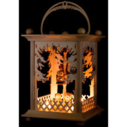 Pyramid Lantern - Forest and Owls - 38 cm / 15 inch