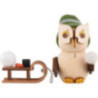 Mini Owl with Sleigh - 7 cm / 2.8 inch