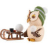Mini Owl with Sleigh - 7 cm / 2.8 inch