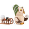 Mini Owl with Sleigh - 7 cm / 2.8 inch