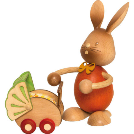 Stupsi Hase mit Kinderwagen - 12 cm