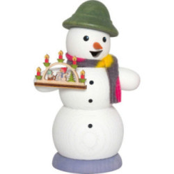 Smoker - Snowman with Candle Arch - 13 cm / 5.1 inch