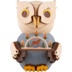 Mini-Eule mit Schwibbogen - 7 cm