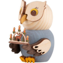 Mini-Eule mit Schwibbogen - 7 cm