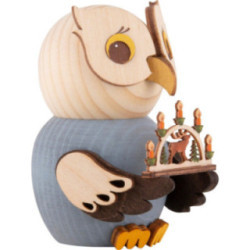 Mini-Eule mit Schwibbogen - 7 cm