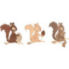 Tree Ornament - Squirrel - Set of 6 - 7 cm / 2.8 inch