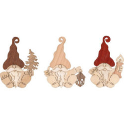 Christbaumschmuck Zwerge - 6er-Set - 7 cm