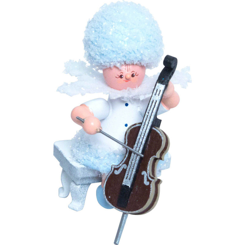 Schneeflöckchen mit Cello - 5 cm