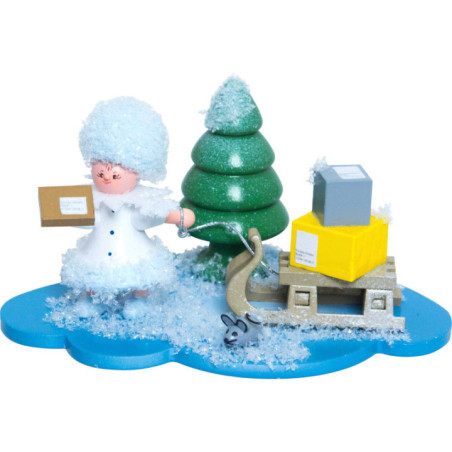 Schneeflöckchen als Paketbote - 5 cm