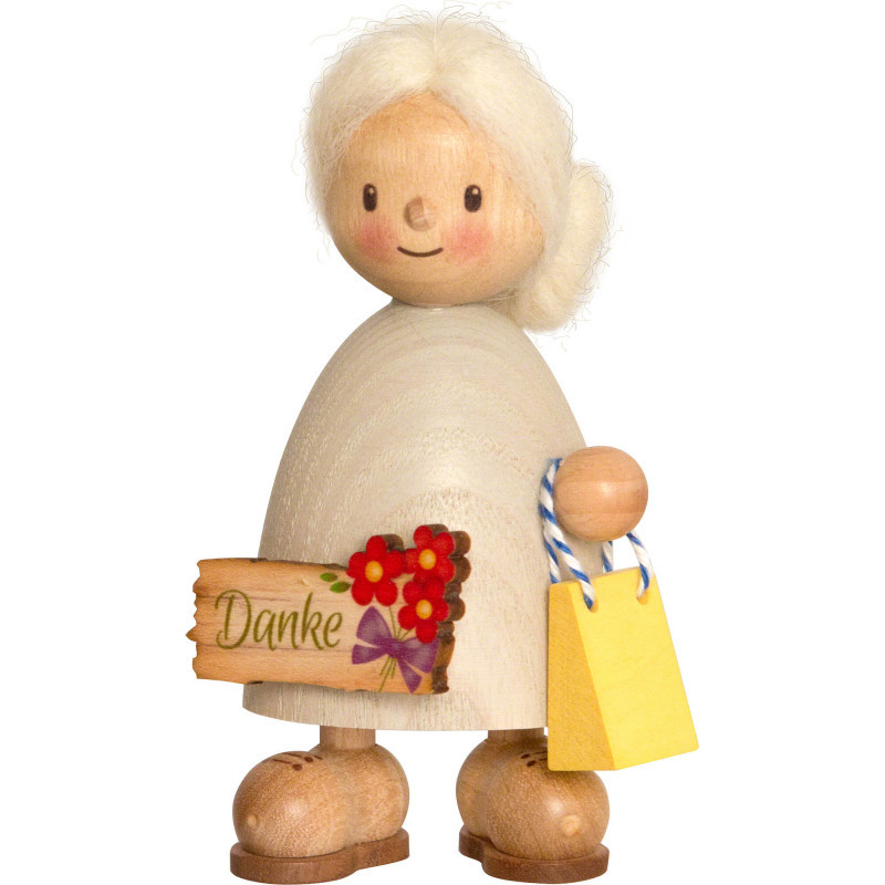 Finja mit Danke-Schild - 9 cm