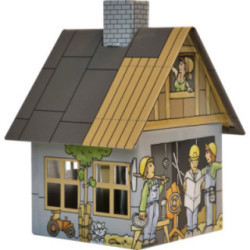 Metal Smoking Hut - "Construction Site" - 9,8 cm / 3.9 inch