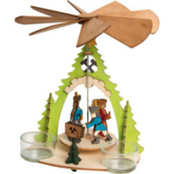 Handicraft Set - 1-Tier Pyramid - Ore Mountains - 18 cm / 7.1 inch