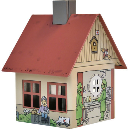 Metal Smoking Hut - "Hospital"  - 9,8 cm / 3.9 inch