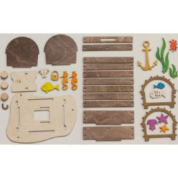 Bastelset Spardose Schatztruhe - 10 cm
