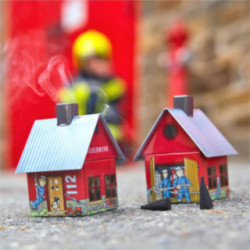 Metall-Räucherhaus "Feuerwehr" - 9,8 cm