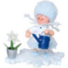 Schneeflöckchen mit Gießkanne - 5 cm