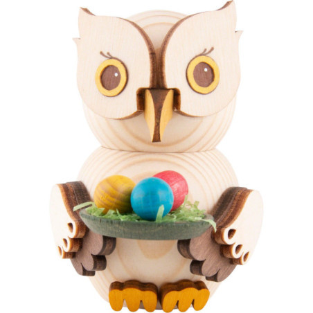 Mini-Eule mit Ostereiern - 7 cm
