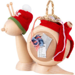 Smoker - Snail Sunny with Knitting - 16 cm / 6.3 inch
