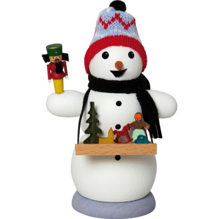 Räuchermännchen Schneemann Weihnachtsmarkthändler - 13 cm
