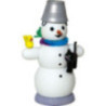 Räuchermännchen Schneemann mit Katze - 13 cm