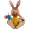 Snubby Bunny with Carrot and Cup - 12 cm / 4.7 inch