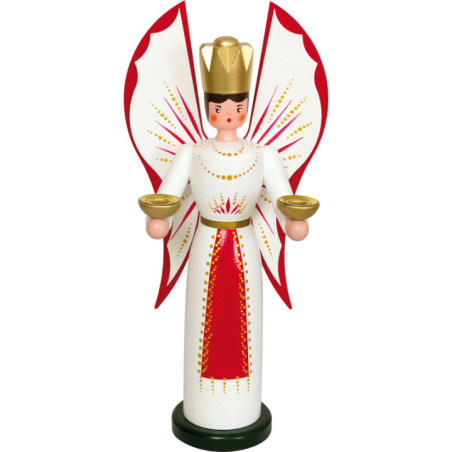Engel rot-gold für Kerzen - 36 cm