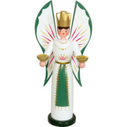 Angel for Candles - green-red - 36 cm / 14.2 inch