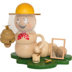 Räucherwurm Imker Rudi - 14 cm