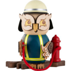 Räuchereule Feuerwehr - 15 cm